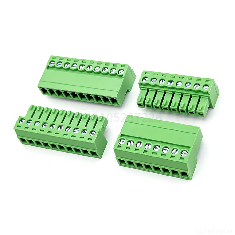 (5 Sets) KF 15EDGKP - 3.81mm Solderless Butt-Connect Terminal Block 2~24Pin Complete Set 2EDGRK 3.81