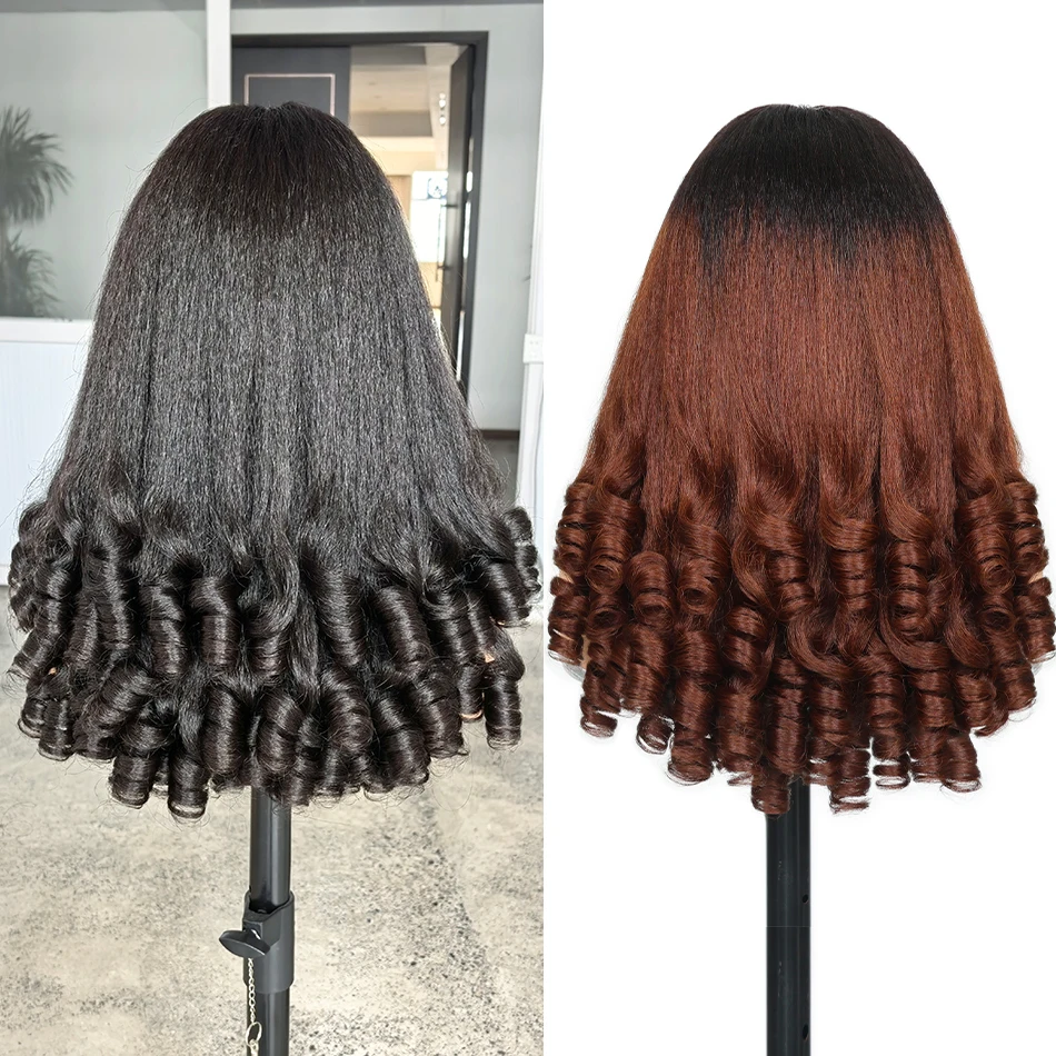 parrucca-v-part-senza-colla-con-capelli-umani-al-100-ricci-sciolti-densita-250-pronta-all'uso-ombre-4c-liscia-afro-con-ricci-birmani