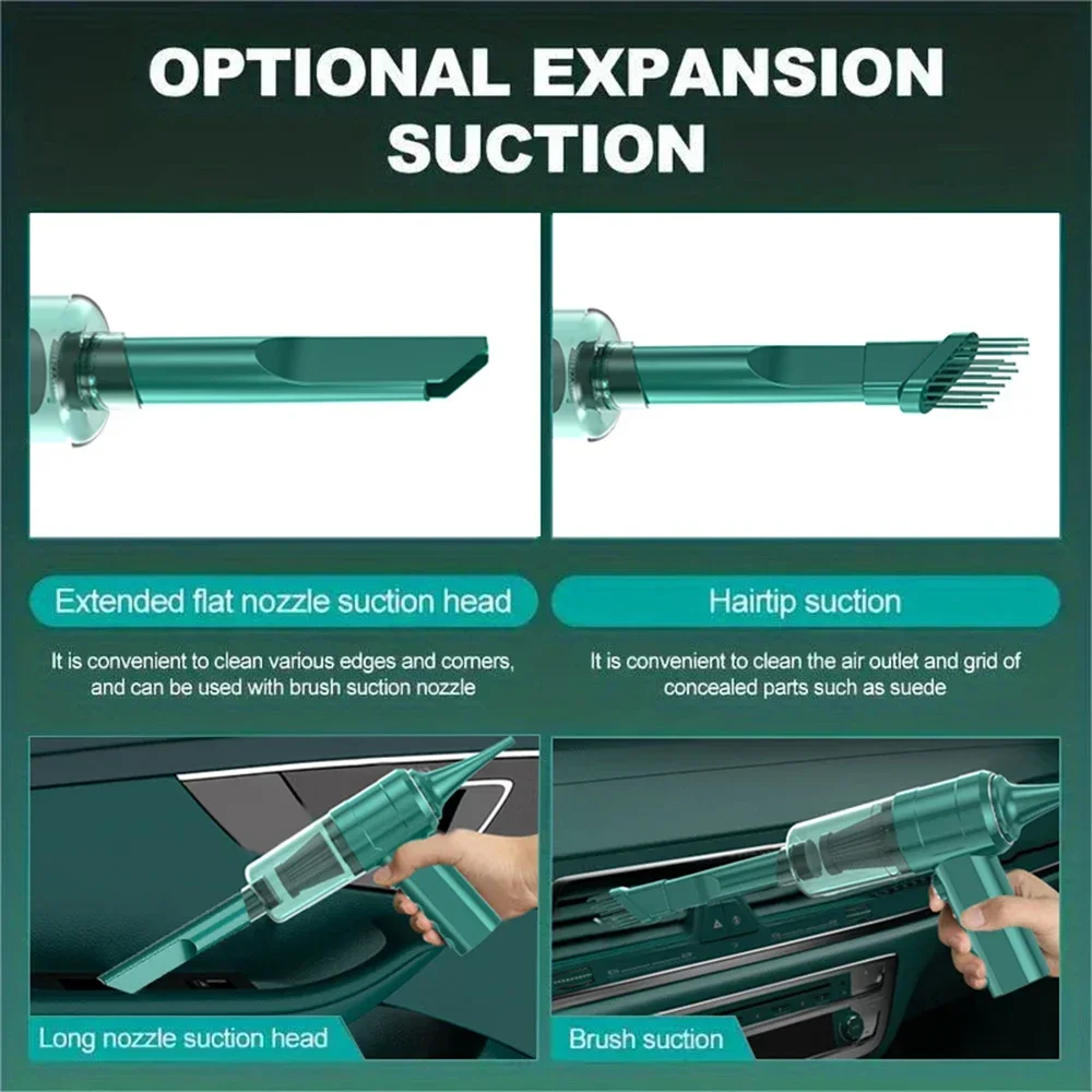 Portable Car Vacuum Cleaner Wireless Vacuum Cleaner Strong Suction Handheld Vacuum Cleaner Powerful Blower for Car Home