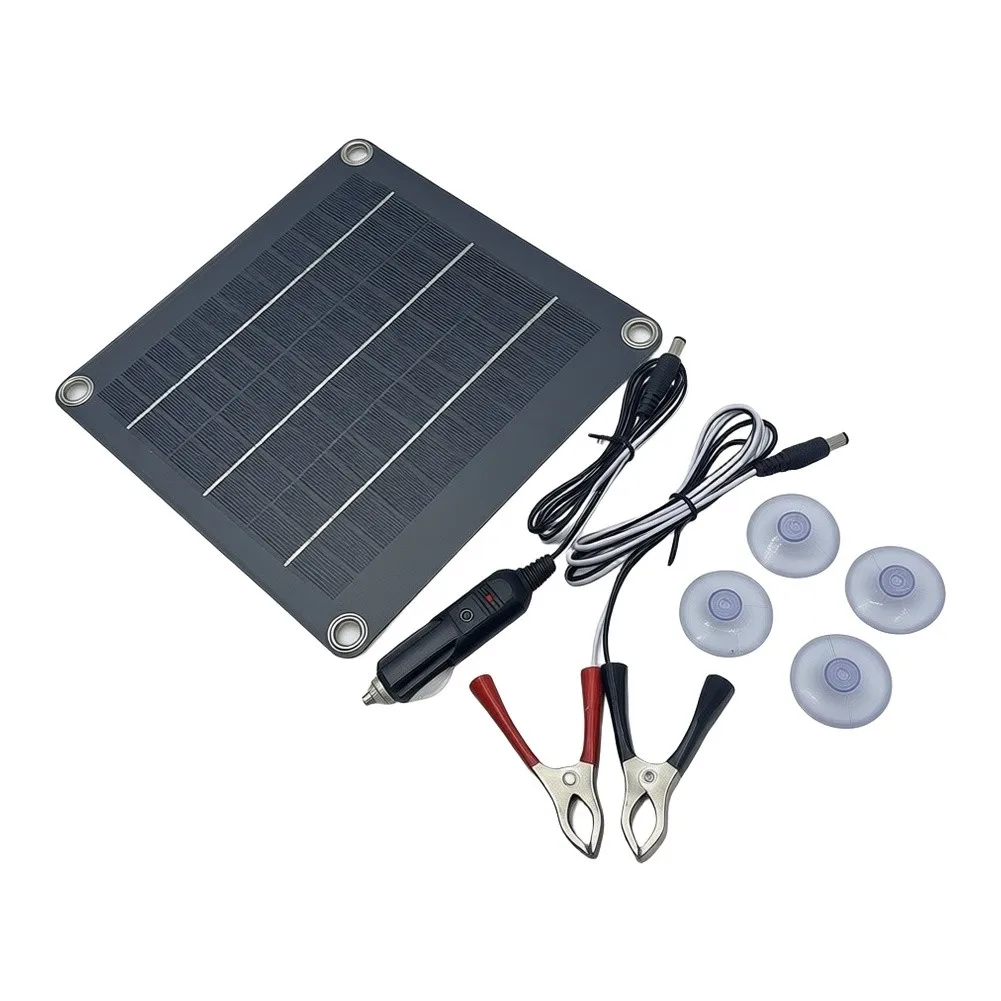 For Camping Trips 205*205mm 10W Solar Panel Monocrystalline Panel High Efficiency Conversion Low-light Performance
