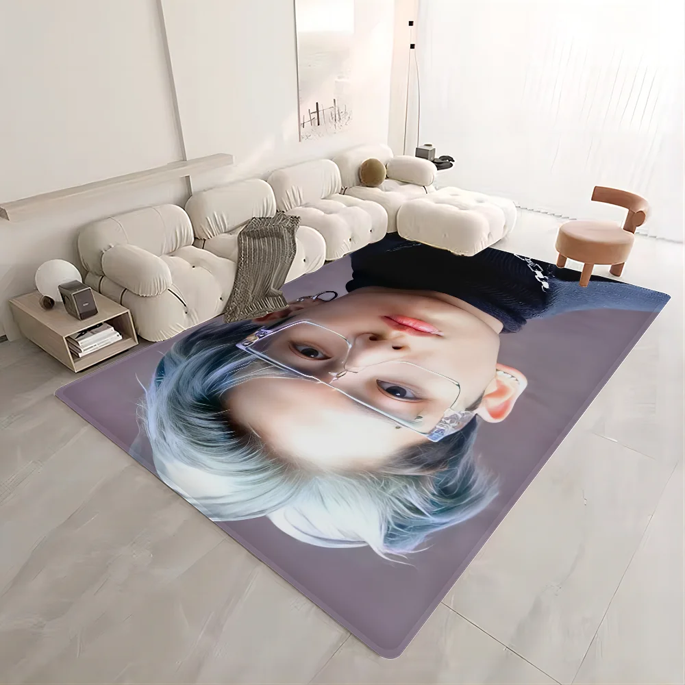 J_JungkookS Singer Floor Mat Non-Slip Laundry Room Mat Laundry Decor Balcony Child Living Room Bedside Mats