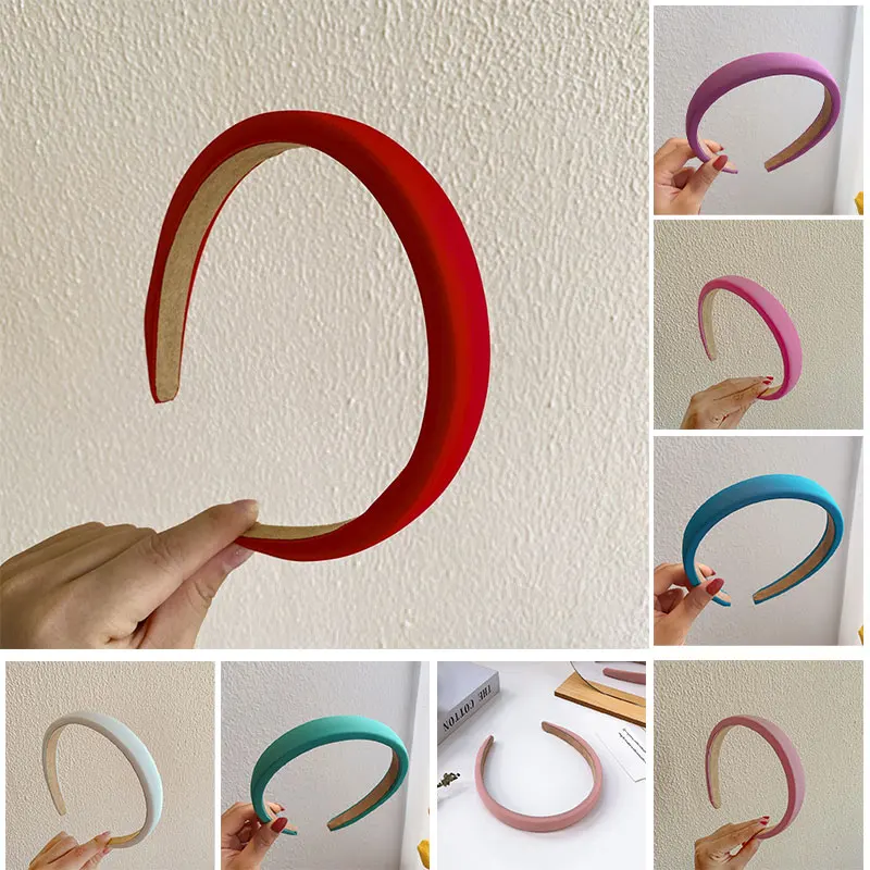 

Solid Color Women's Headband Korean Fashion Sweet Style Party Birthday Gift Women's Headband Decoration Accessories 2025 New