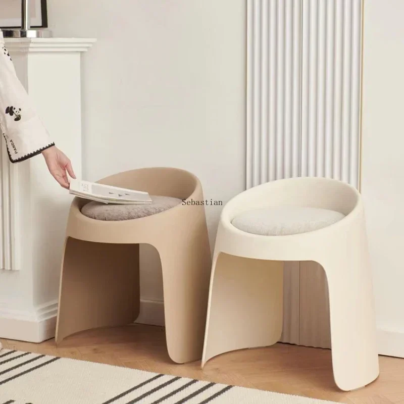 Nest Court Simple Ins Can Be Stacked Living Room Home Shoe  Creative Equal Round Stool Thickened  Dressing Stool Table Stool