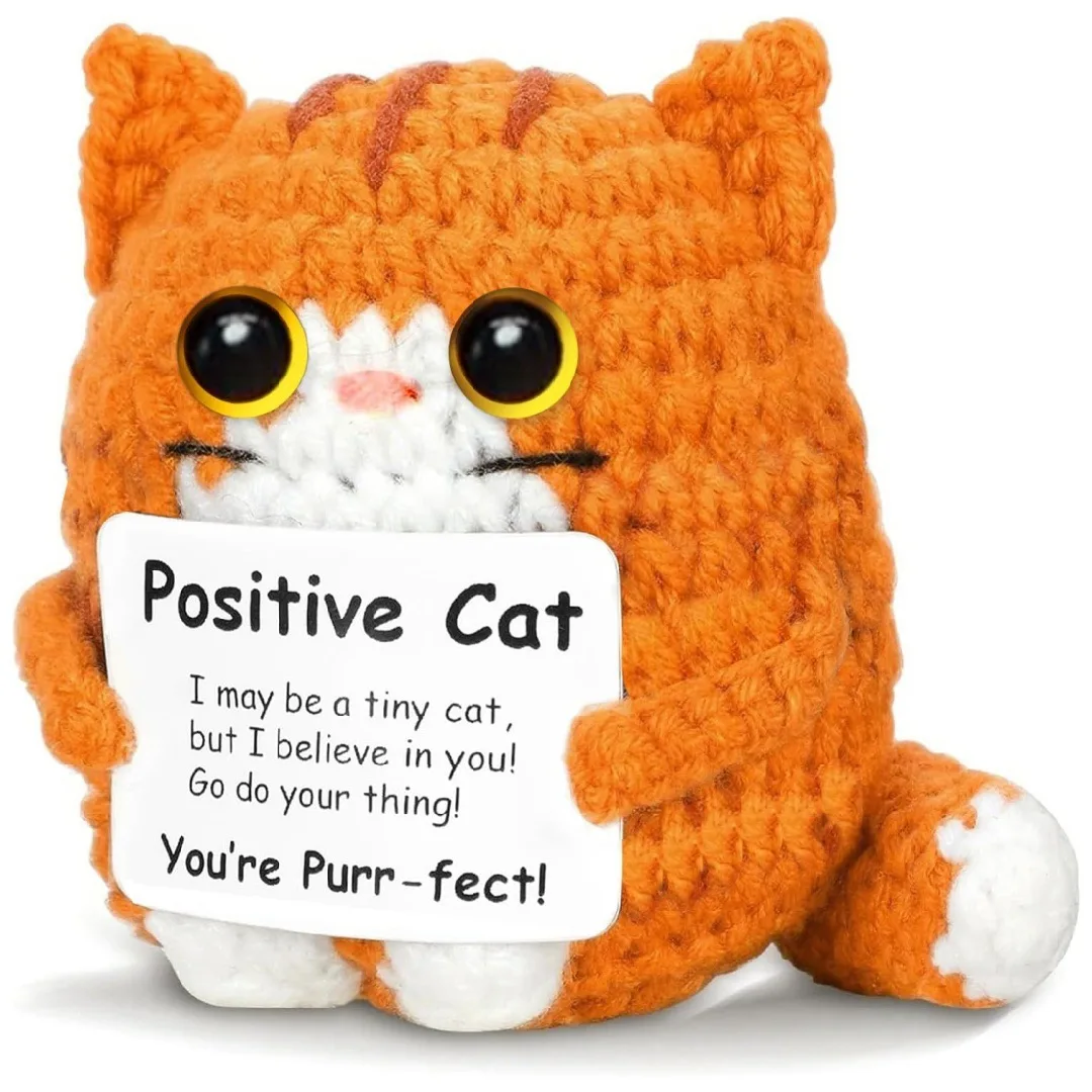 Cute Positive Crochet Animals, Emotional Support Gift