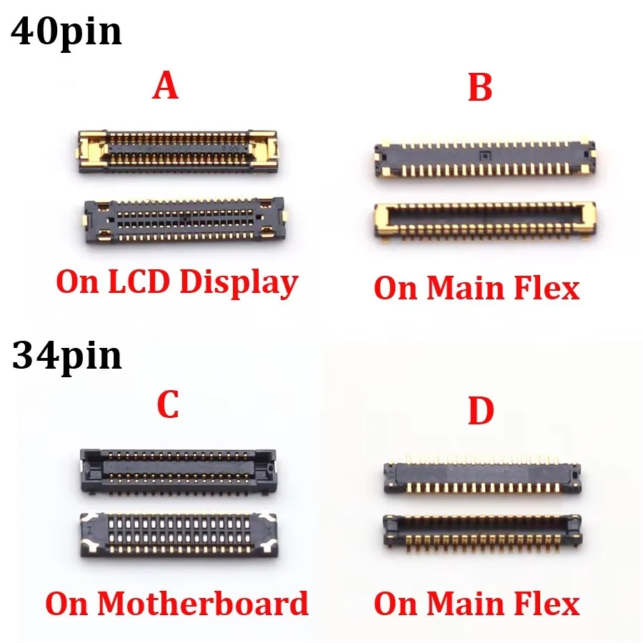 1-10x 34 40 Pin Lcd FPC Connector For Samsung Galaxy M30S M30 M307F M305F M21 M31 M315F M21S M217F Display Screen On Motherboard