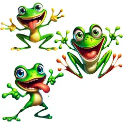 Cute Frog Animal Car Sticker Waterproof Vinyl Decal on Bumper Rear Window Laptop Self-adhesive Decal For Car Accessories SH626