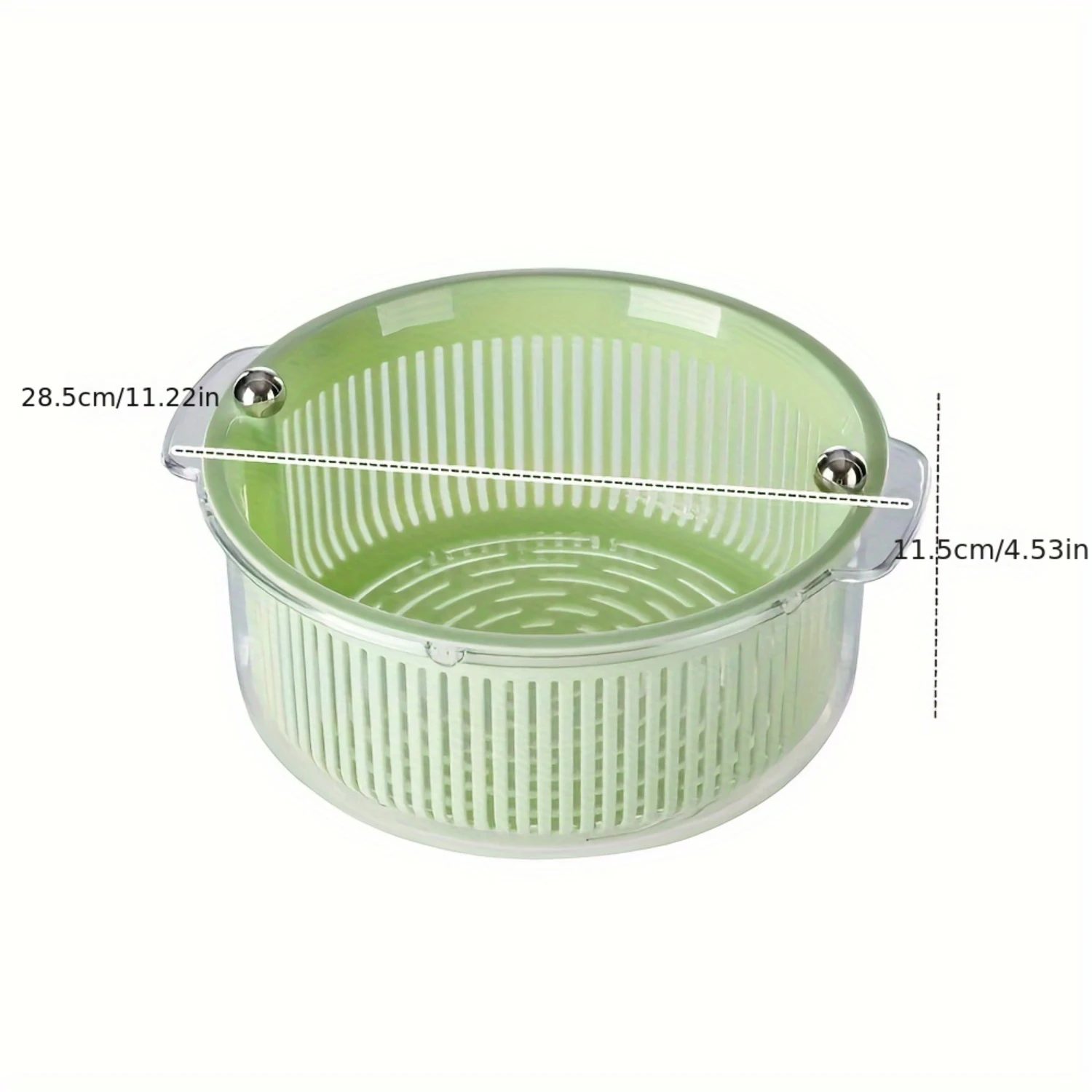 Cesta coladora de cocina multifuncional de 2 niveles con coladores dobles para un lavado y drenaje conveniente de verduras y frutas, BP