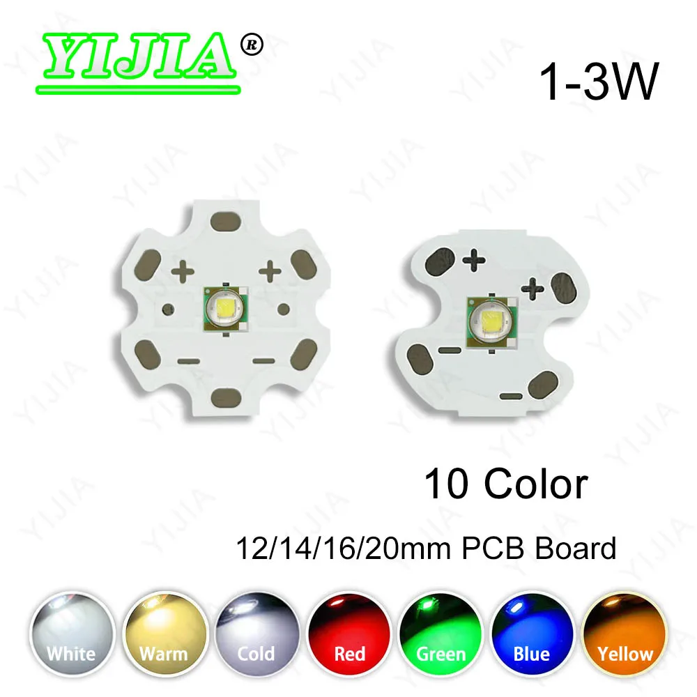 10pcs High Power 3W LED Chip XPE 3535 SMD LED Lamp Bead White Warm White Red Green Blue Yellow With LED PCB For DIY Flashlight