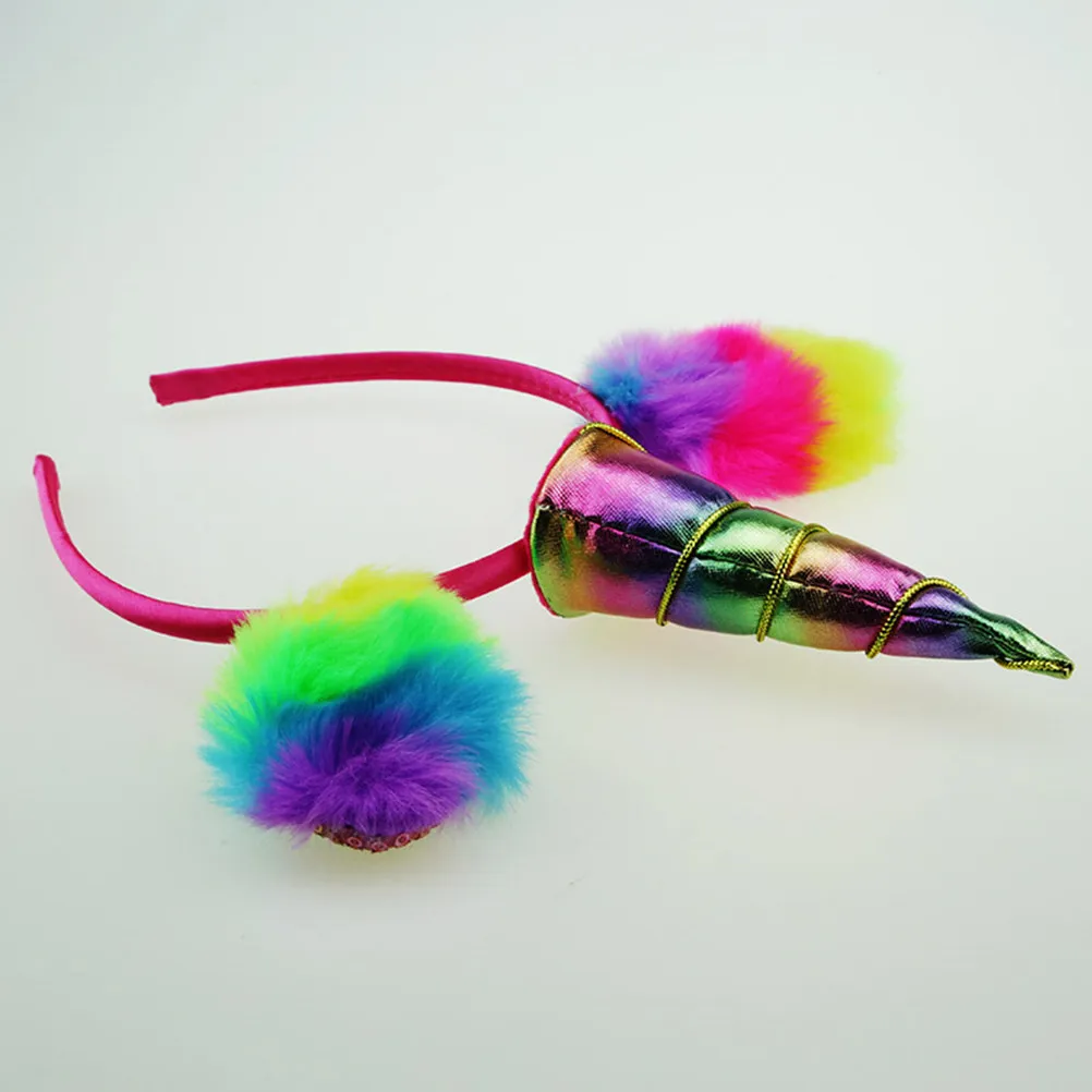 Unicorn Headband Children Hair Hoops Lightweight Non-Deformation Kids Hair Bands for Birthday Carnival Party Favors Supplies