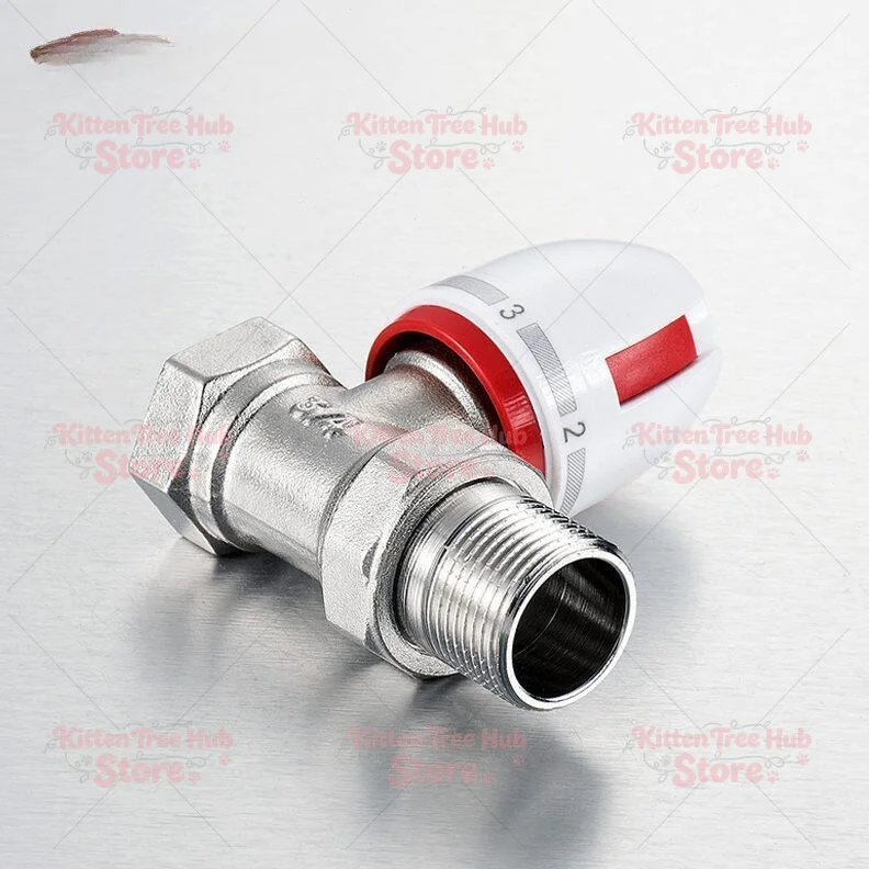 Brass Vertical Threaded Three-Way Thermostatic Valve DN20; Manual Radiator Control Valve DN25