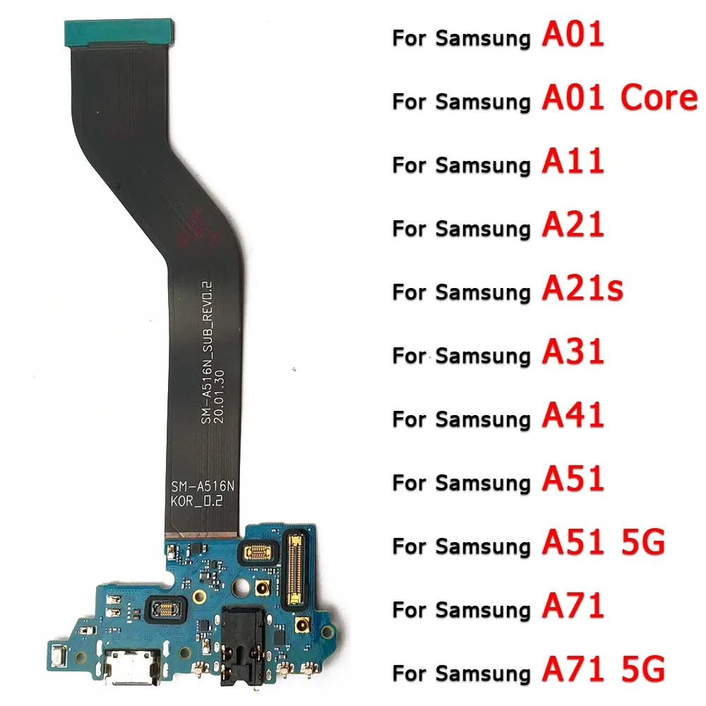 Charging Port For Samsung Galaxy A11 A21 A21s A31 A41 A51 A71 5G A01 Core Usb Connector Charge Board Plate PCB Parts