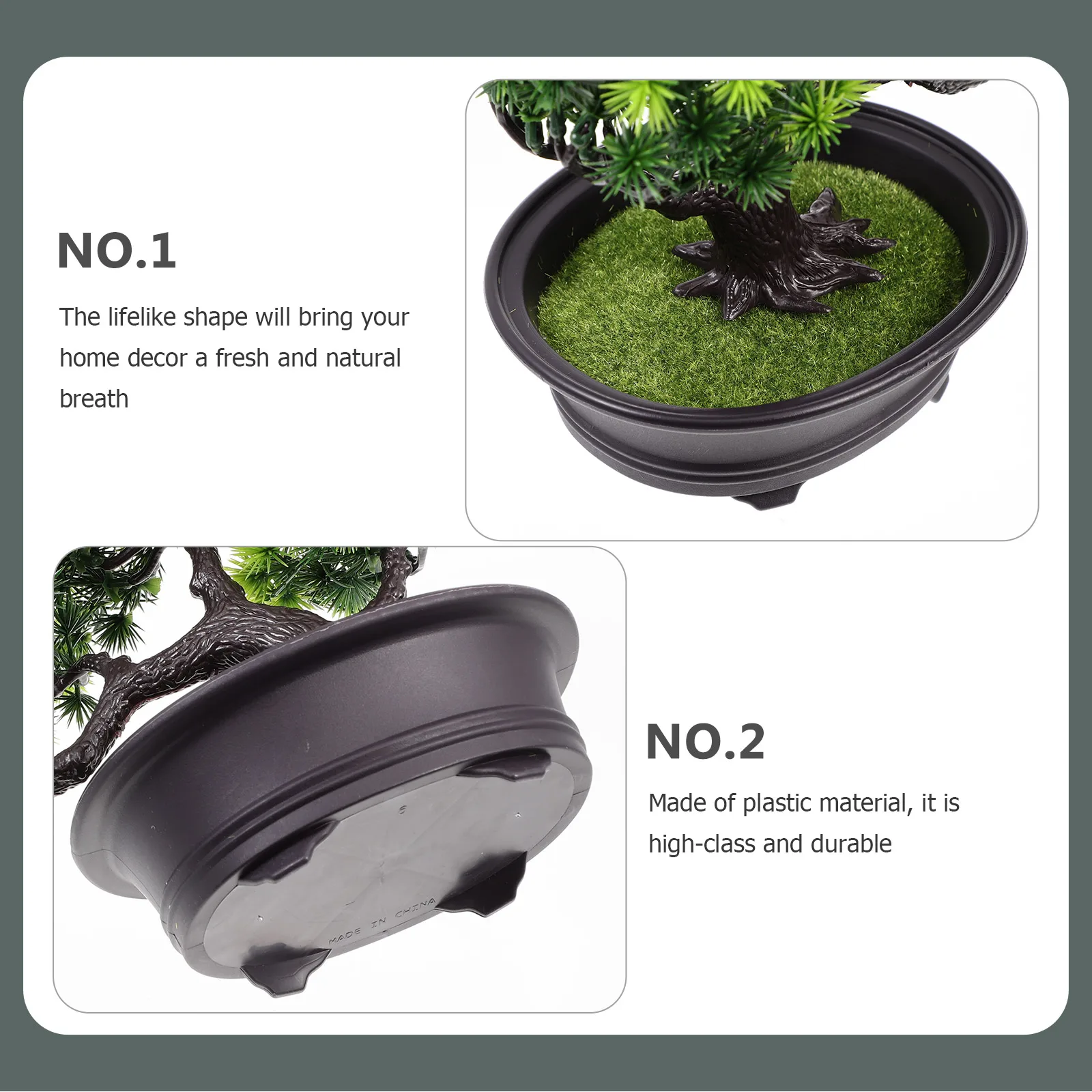 

Artificial Welcome Pine Bonsai Realistic Plastic Plant Home Decor Indoor Outdoor nament Simulation Bonsai Fake Green Leaf