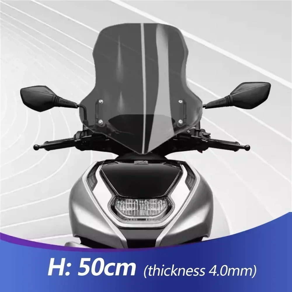 For CFMOTO ZEEHO AE8 Modified Windshield Chunfeng Electric Motorcycle And Rain Shield zeeho ae 8 Windshield height 35-55cm