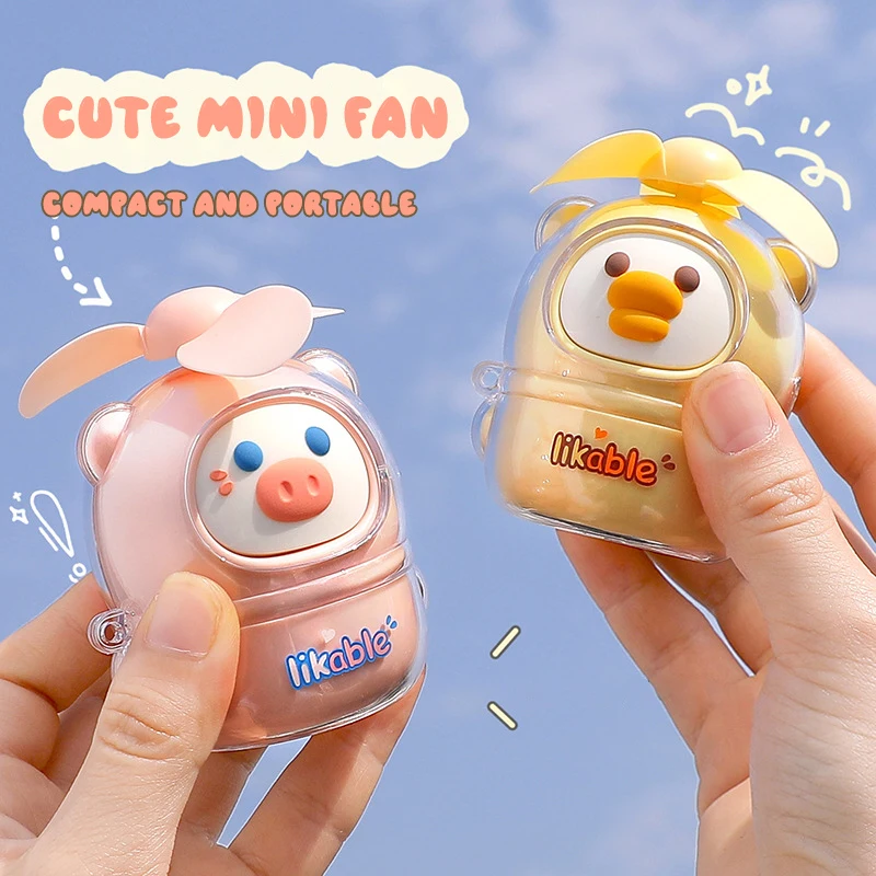 

Mini Portable Handheld Fan USB Rechargeable Creative Cute Cartoon Childrens Small Fan for Summer Kids Cool Toys Gift