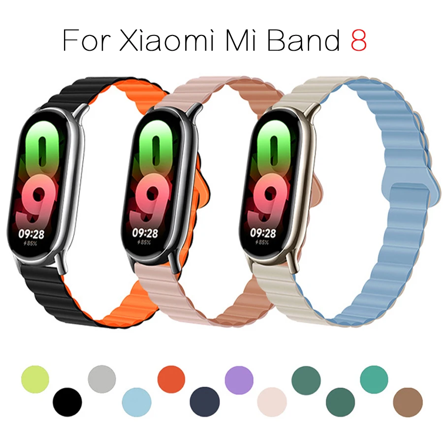 

Magnetic Loop Strap For Mi Band 8 Bracelet Sports Silicone Replacement Watch Band For Xiaomi Mi Band 8 Wristband Correa Strap