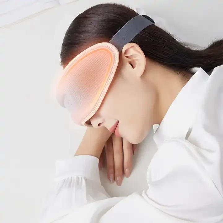 Eye Massager with Heat, Smart Eye Massager for Migraines,6 Modes ,Heat Compression Eye Massage,Heated Eye Massager Foldable