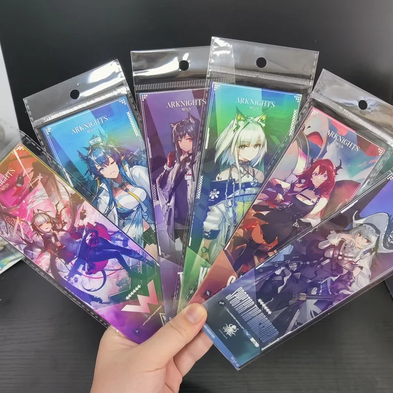 Arknights Anime Figures Lappland Amiya Texas Exusiai Laser Ticket Toy Bookmark Exquisite Christmas Gift Fans Collection Hot Sale