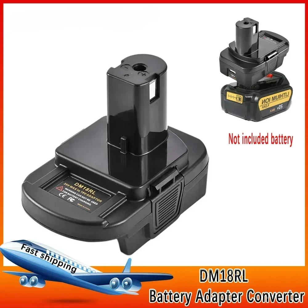 Battery Converter Adapter DM18RL WIth USB DM20ROB For RYOBI Convert For Dewalt 20V For Milwaukee to 18V  Battery Adapter