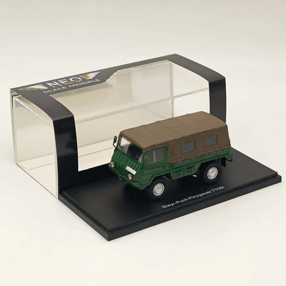 Neo Resina Modelo Carro Colisão, Auto Brinquedos, Presente, Verde, Mais Forte, 1:43 para Steyr-Puch Pinzgauer 710M