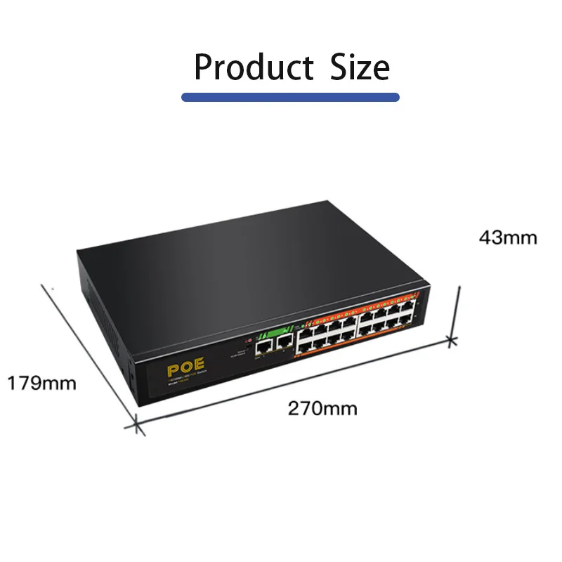 Imagem -06 - Hub Fast Ethernet Internet Splitter Gigabit Poe Switch Vlan Switch Jogo Ethernet Rede Switcher 2-port 1000m Mais 16-port 100m Rj45