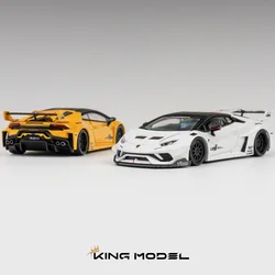 **Preorder** Kingmodel 1:64 LBWK Huracan Wide body modification Yellow/ White Diecast Model Car