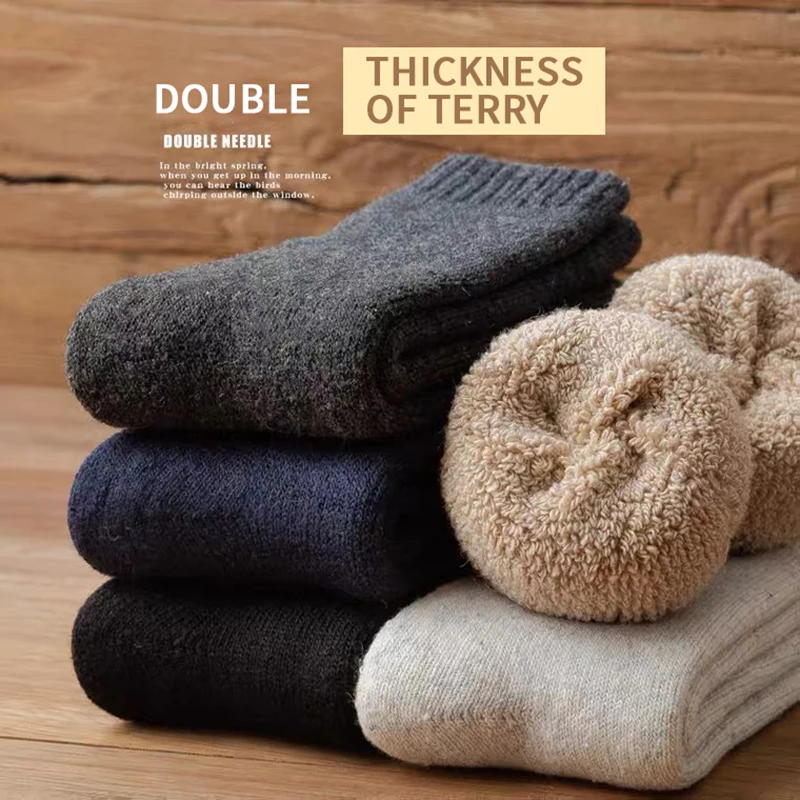 Men's Thickened Plush Socks For Men  Women in Wnter For Warmth   Comfort. Super Thick Cashmere Is New Popular With Free Delivery