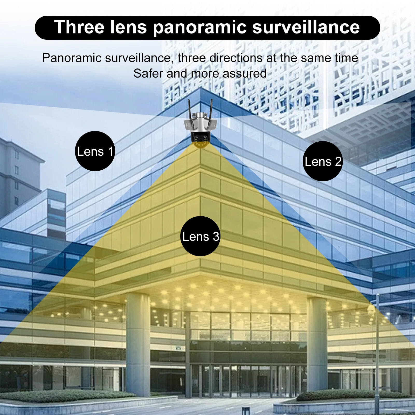 Imagem -05 - Câmera de Segurança sem Fio ao ar Livre Rastreamento Automático Lente Dupla Lentes Ptz ip 6k Tela hd Wifi Cctv Icsee