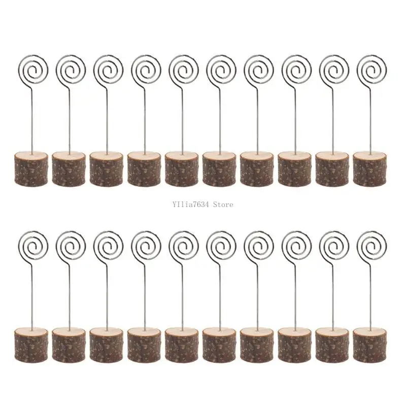 20Pcs Place Card Holders Table Number Holders Memos Photo Clip Holders