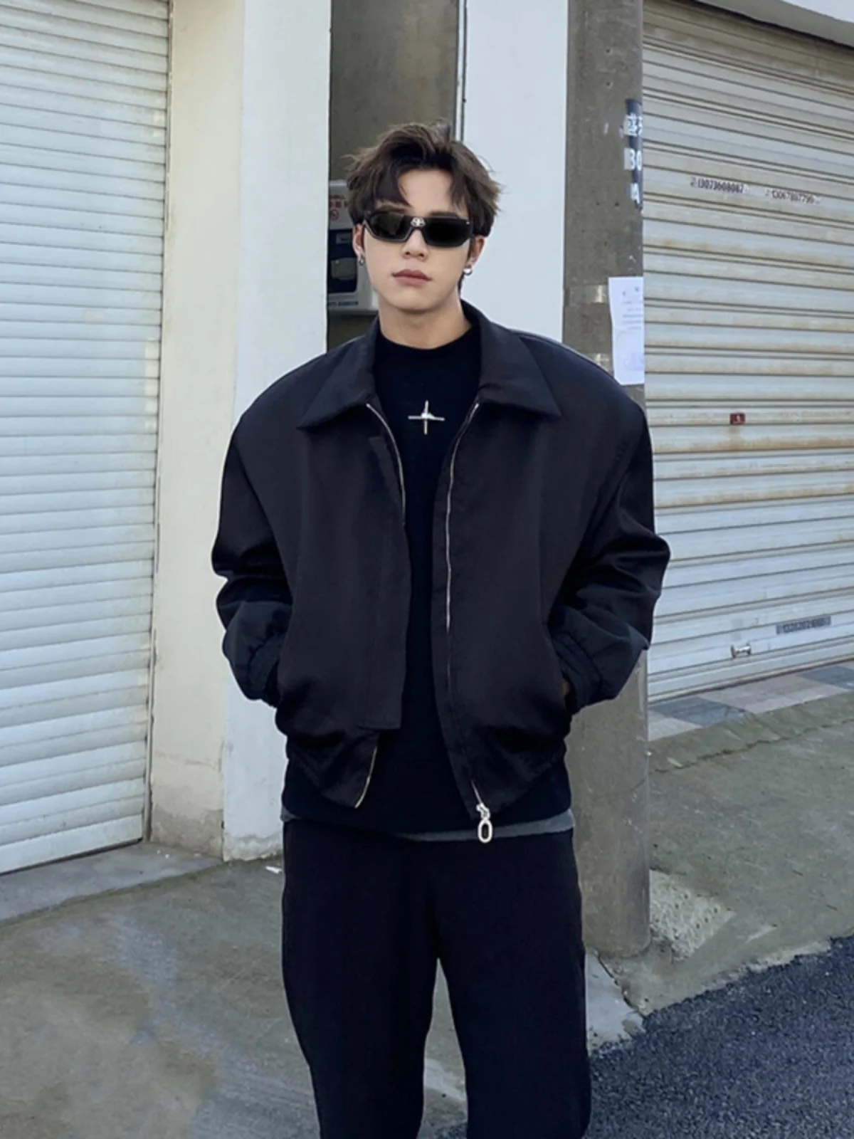 

Мужская бейсбольная куртка-пилот Bla ort: модная уличная одежда в американском стиле Cleanfit для молодежи, осенняя коллекция