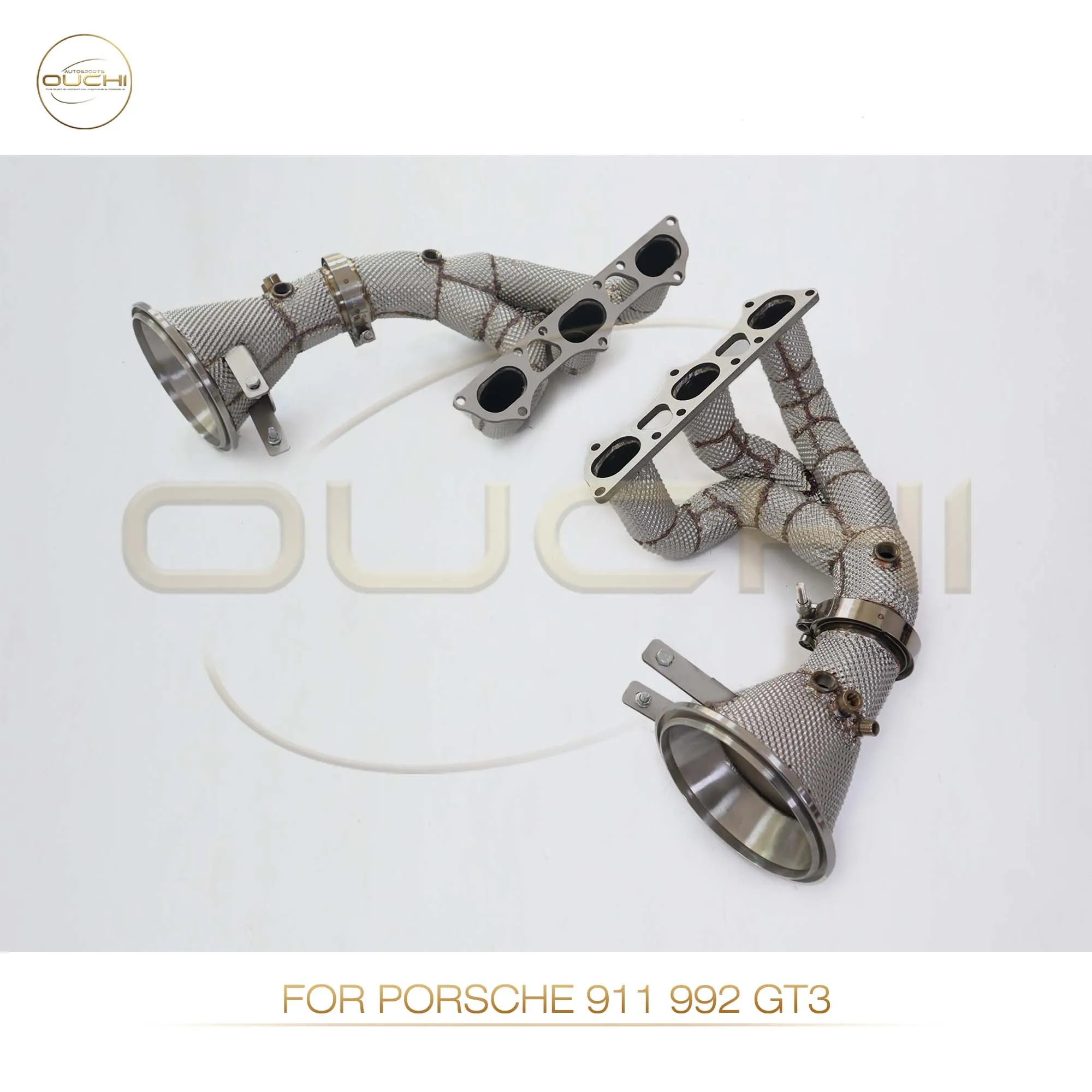 OUCHI  Exhaust System High Flow Performance Headers for Porsche 911 992 GT3 4.0T 2021+ Manifold With Heat Shield