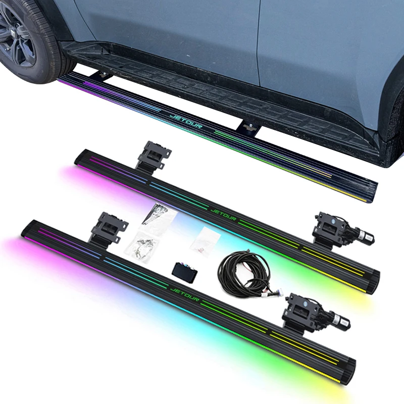 

Automatic Electric Side Steps with LED Lighting Running Board for T2 2024 Auto Replacement