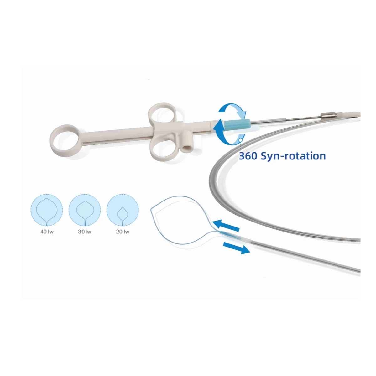Disposable Endoscopic Ligation Device 20lw 30lw 40lw Medical Ligating Instrument Set Manual Power Source Metal Material