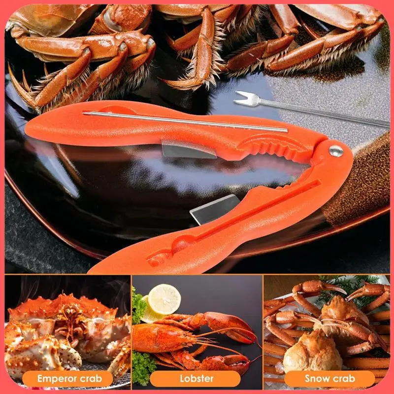 

AA89-4PCS Crab Crackers And Tools Crab Tool Portable Seafood Crackers And Tools Multifunctional Crab Leg Crackers Tool Kit