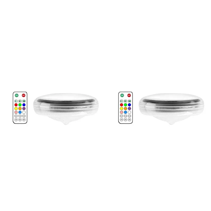 LNHF 2X Solar Floating Pool Lights RGB Color Changing LED Solar Pool Lights For Pool Wedding Path Party Decoration