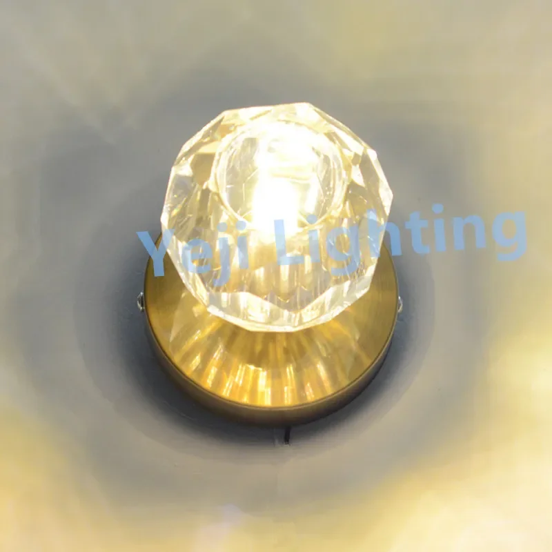G9 lamp base Iron ceiling rose canopy with crystal base Modern wall lamp downlight aisle light ceiling lamp lighting accessories