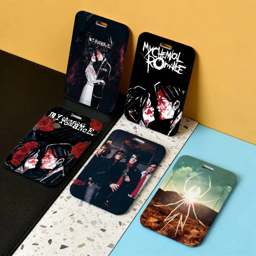 Band My C-Chemical Romance MCR K Lanyard, Arbeitsausweis, Tasche, Bus, Studenten-Fotoausweis, Kartenhalter, Abzeichen, Mitarbeiter, Kunststoff-Schiebeabdeckung