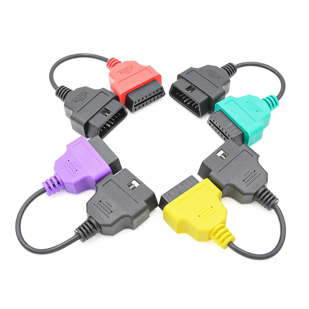 

MultiECUScan Connector Adapter Connect Cable 4 Colors Bundle Used for OBD2 Scanner Auto Diagnostic Tool for Fiat