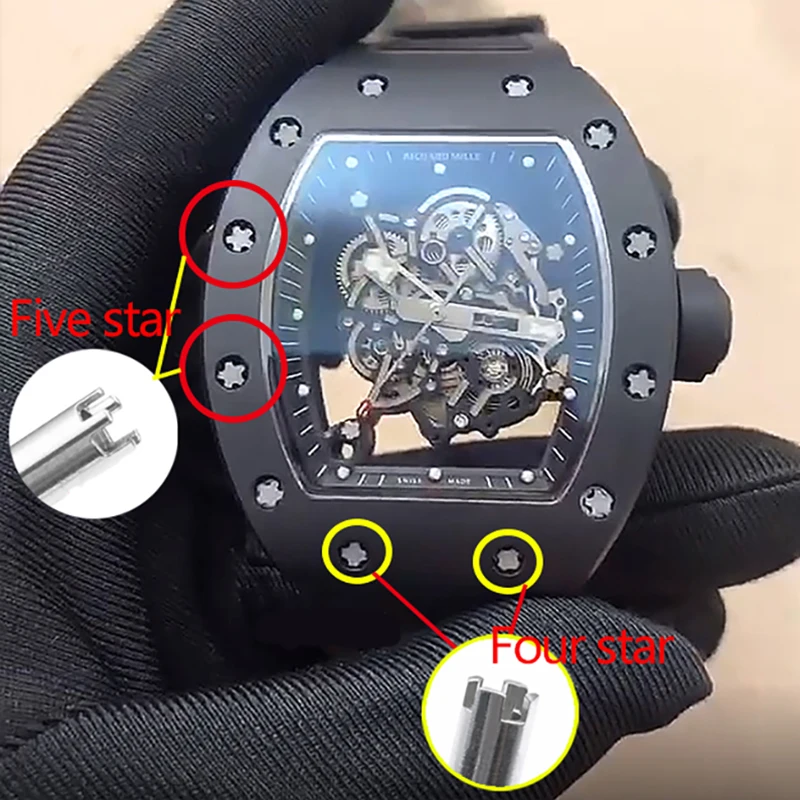 4 or 5 Claws For RICHARD MILLE Watch Rubber Strap Bezel Case Back Screws 4 Prongs and 5 Prongs Blades Precision RM Screwdriver