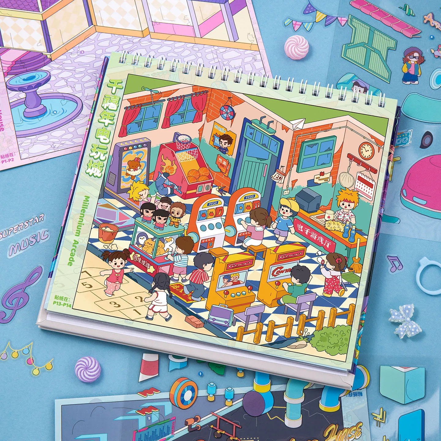 25 sheets Elf Night Fantasy Micro Landscape Stickers, Magic Theme Collage Materials for Handmade Journal Album