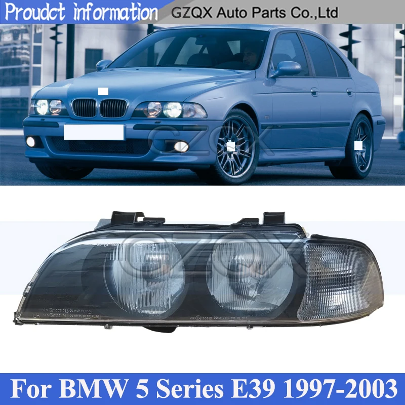 

CAPQX Halogen Front Bumper Head Light Head Lamp For BMW 5 Series E39 1997-2003 Headlamp Headlight Front Turn Signal Light