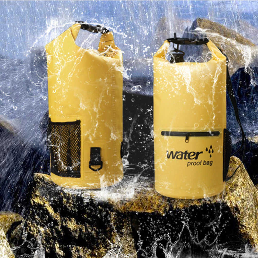 

10L PVC Swim Buoy Inflatable Waterproof Bag Floating Storage for Rafting Kayaking Boating Rescuing Foldable Mesh Anchor