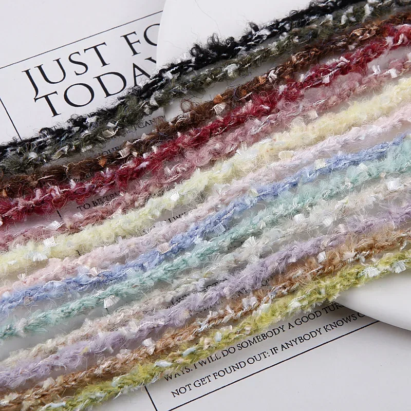 

5/10mm 5Yards Plush Fluffy Wire Rope Ribbon Sewing Accessories DIY Hair Bows Hat Decor Gift Packing Crafts Supplies Woven Ribbon