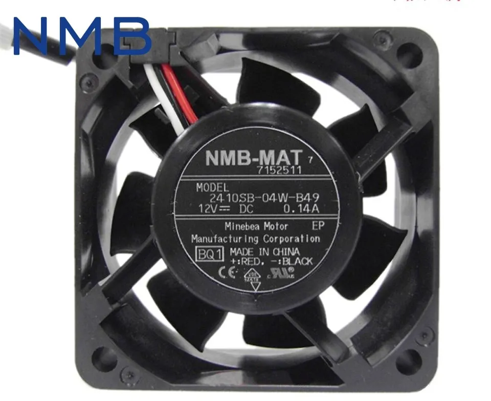 

2410SB-04W-B49 radiating cooling fan 6025 60*60*25mm 60mm for washer washing machine computer board 12V 0.14A for NMB