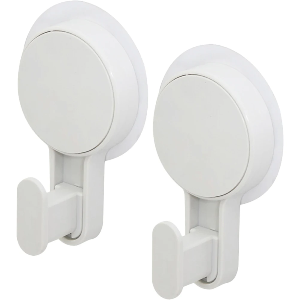 

2pcs Adhesive Wall Hooks Stick On Heavy Duty Plastic Key Hanger Bathroom Towel Coat Storage Wall Mounted Hook Holders Waterproof