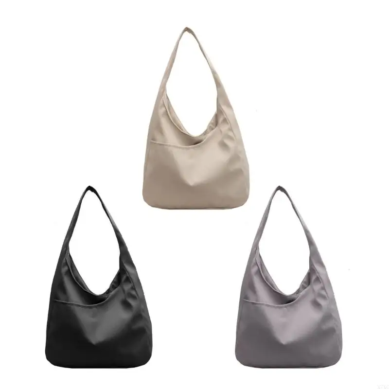 

X7XC Tote Bag Leisure Casual Armpit Bag Large Capacity Solid Color Girl Shoulder Bag