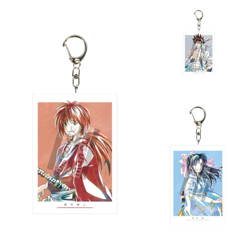 LLavero de acrílico de Anime Rurouni Kenshin: Meiji kenkaku, bronce romano, modelo de personajes de Cosplay, accesorios de adorno, buenos regalos, 6CM