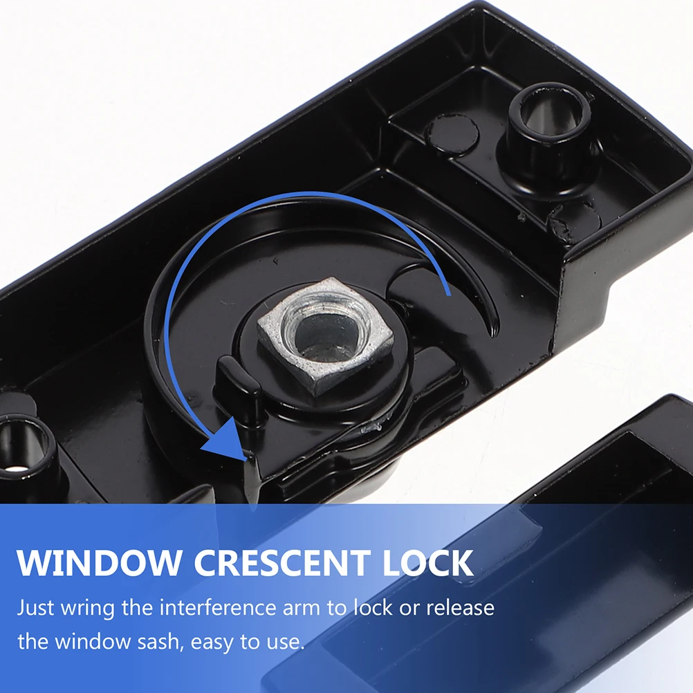 

4 Pcs Crescent Lock Zinc Alloy Sliding Window Sash Latch Child Proof Durable Efficient Anti Rust Theft Resistant Home Office