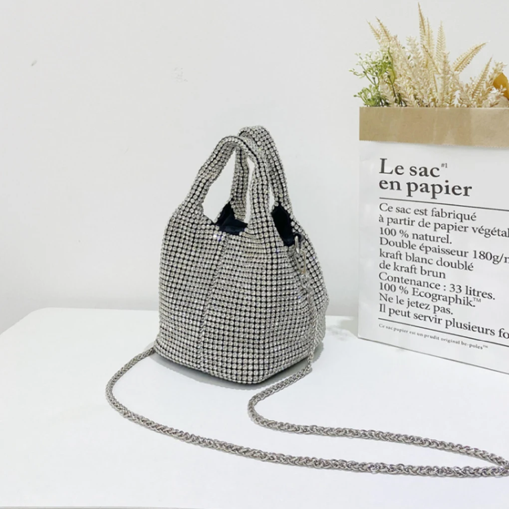 Le donne Bling Bling Sparkle Purse dichiarazione glamour ovunque vanno di dimensioni compatte e portatili uniche