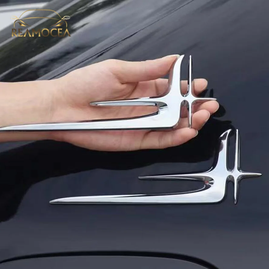 Reamocea Refit KOMPRESSOR 3D Logo Metal Sticker Car Fender Decoration Trunk Emblem For Mercedes Benz E C Class C200L W205 SLK