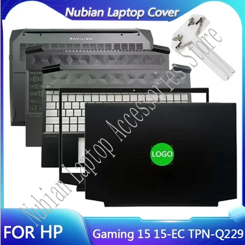 New For HP Pavilion Gaming 15 15-EC TPN-Q229 Laptop LCD Rear Cover/Front Frame/Palm Pad Keyboard/Bottom Cover/Hinges